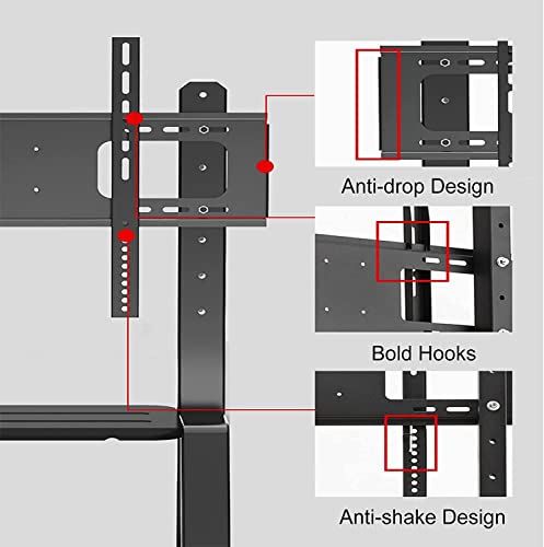 Soporte de TV REMYS para piso, ajustable, móvil, acero miniatura 7