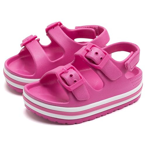 Image of Toddler Buckle Sandals Open Toe Water Sandal with Adjustable Back Strap for Boys Girls