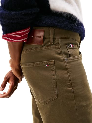 Tommy Hilfiger Herren Jeans Hose Denton Straight Fit, Grün (Army Green), 29W/32L – Ansicht 3