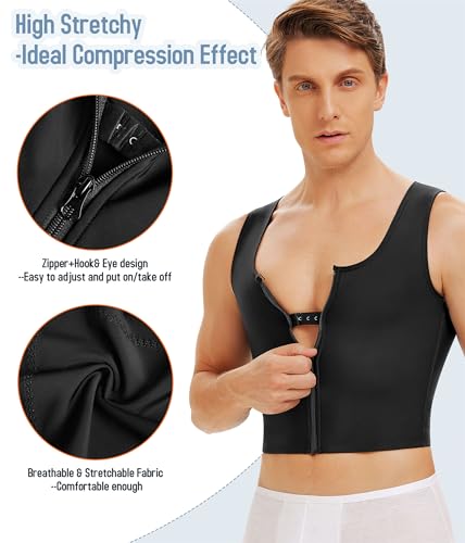 TAILONG Gynecomastia Compression Vest for Men Shapewear Slimming Body Shaper Corset Tops Fajas para Hombres3