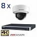 Produktbild 4K Dome Überwachungskamera Set 8 x UHD Kamera POE H265