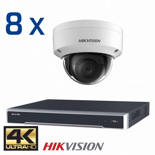 Preisvergleich Produktbild 4K Dome Überwachungskamera Set 8 x UHD Kamera POE H265