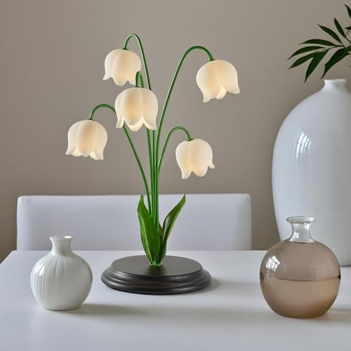OWBEFERY Lily of The Valley Table Lamp with Remote -