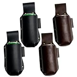 RQcMid 4 Stück Biergürtel Bierhalter Gürtel, Bierhalter Set Kaffeebraun Schwarz, Freihändiger Biergürtel Für Festivals Und Outdoor-Aktivitäten, Biergürtel Schnalle Mit Stabiler Halterung