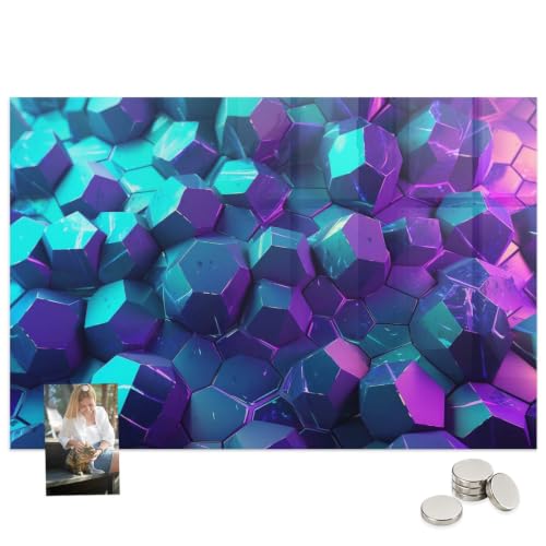 Pizarra de vidrio templado magnética 90x60 cm con figuras geométricas para pared