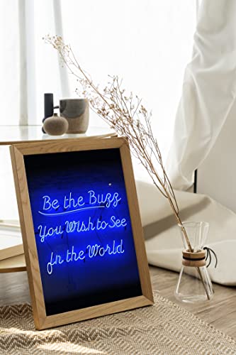 EDUS Neon Blue Posters for Aesthetic Room Decoration Blue Wall Decor Collage Kit Prints, 50pcs 4x6 inch - Image 4