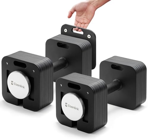 Eisenlink Adjustable Dumbbell Set, 10-50/80lb, 5lb Increments, Qu...
