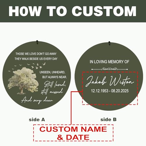 Image of ASTARIN Custom Sympathy Wind Chimes for Loss of Loved One, Remembrance Gift for Loss Husband Wife, Windchimes in Memory of a Loved One, Gifts for Grieving Friends(Produced in Texas)