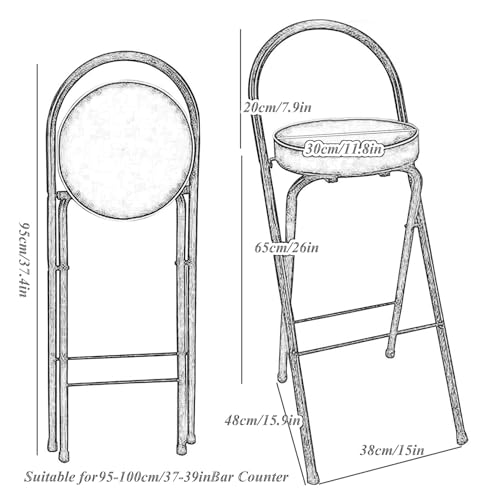 Tabouret de bar pliable avec dossier pour optimiser vos petits espaces