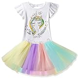 arcos para globos en ingles Diseño de moda unicornio, vestido informal, camiseta con falda arco iris, estilo dulce, será un buen atuendo para este verano