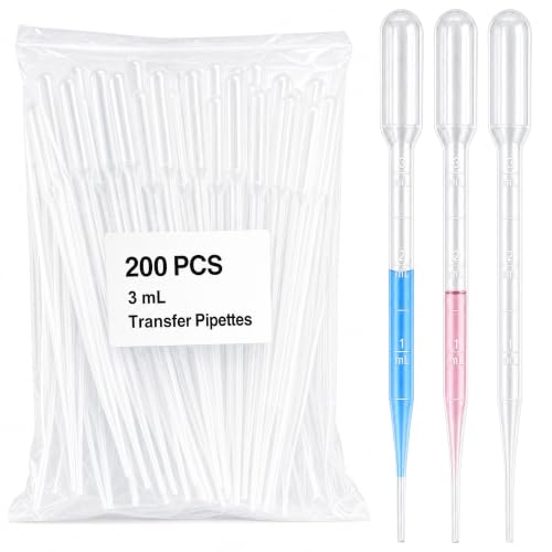 Zkupanx 200PCS Thickened Transfer Pipettes 3mL, PE Plastic Pipettes Dropper