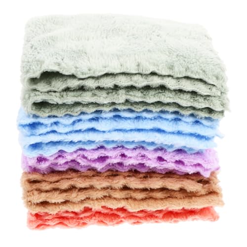 AOKWAWALIY 10 Piezas Toalla de Lana de Coral Toallas de Limpieza toallitas recién Nacidas Toallas de Bebe Toallas Infantiles toallita recién Nacida Toalla de baño de bebé Cuidado