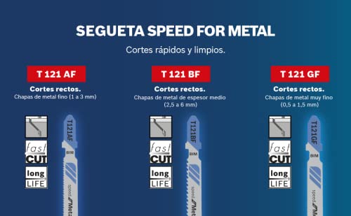 Lâmina serra tico tico Bosch T121AF Speed for metal