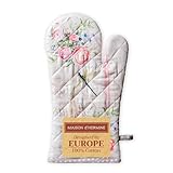 Maison d' Hermine Oven Gloves 100% Cotton Easter Oven Mitt Heat Resistant BBQ Cooking Gloves with Loop for Grilling, Microwave, Barbeque, Champ De Mars Spring/Summer (Oven Mitt (7.5''''x13''''))