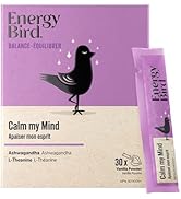 Energy Bird: Calm My Mind Supplements | L-theanine &amp; Ashwagandha | Stress Relief &amp; Brain Health |...