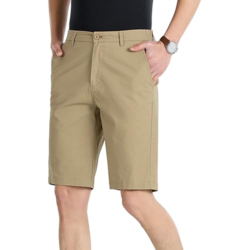 Short clásico casual de algodón para hombre con bolsillos miniatura 1