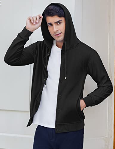 Image of COOFANDY Men's Fashion Hooded Varsity Jacket Classic Fit Premium College Jacket