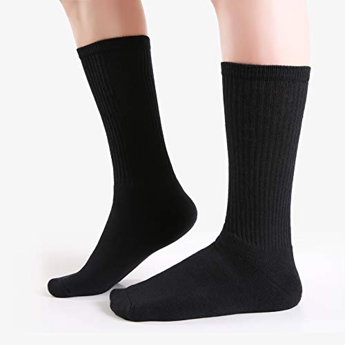 WANDER Women's Athletic Crew Socks 8 Pairs Cushion Running Socks for Women Sport Wicking Cotton Socks 7-10/10-144