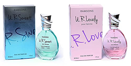 Ramsons U R Lovely & U R Sweet Eau De Parfum Combo Pack (30ml x 2) | Floral and Fantasy Notes | Fragrance Set for Women | Captivating Aromas | Long-Lasting Freshness | Perfect Gift for Her