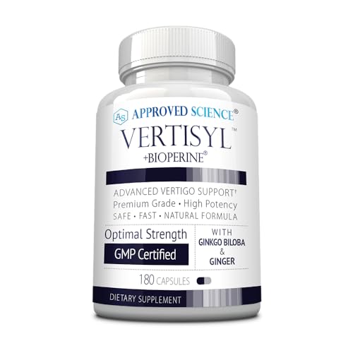 Approved Science VertiSyl - Ginkgo Biloba, Ginger, Vitamin D3, BioPerine - 180 Capsules - 3 Month Supply