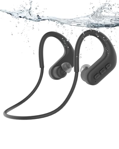 SANOTO Kopfhörer Schwimmen, In Ear Kopfhörer Bluetooth 5.4, IPX8 Unterwasser Kopfhörer Schwimen 8G MP3 Player Sport Kopfhörer zum Schwimmen Laufen, Surfen