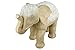 Produktbild Casablanca modernes Design Deko Figur Skulptur Elefant - aus Kunstharz - naturfarben mit weißen Schnitzereien - Breite 25 cm, 89390, Höhe 25 cm