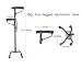 Imagen de ZJFHEYUO Muletas de aleación de Aluminio con empuñadura ergonómica