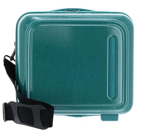 Beauty Case Mandarina Duck LOGODUCK Vert pailleté | Trousse de toilette rigide à paillettes