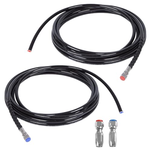 2-Piece 16Feet Universal Replacement Hydraulic Steering Hose Kit with Stainless Steel Quick Connector Compatible with Seastar Hydraulic Steering System Teleflex Steering Hose