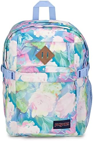 JanSport Main Campus Backpack - Travel, or Work Bookbag w 15-Inch Laptop Sleeve and Dual Water Bottle Pockets, Glowing Garden