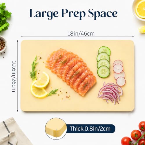 Tabla de cortar de goma sintética para cocina de 49 x 27 cm miniatura 2