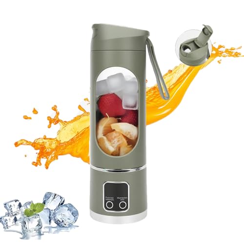 Comparison: Best Blender For Juicing Greens 3 Cordless Blender - Dual 1500mah Battery & 12 Blades | 3-Speed 450ml Portable Blender| For Smoothies, Juicing, Ice Crushing, Travel, Gym (GREEN)