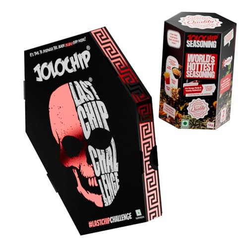 Image of JOLOCHIP World's Hottest Chip & World's Hottest Seasoning (12g) Combo | Fiery Spice Challenge (CHIP + SEASONING)