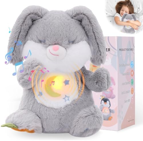 Emoin Breathing Stuffed Animal, Breathing Easter Bunny Plush Slee...