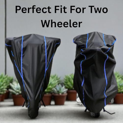 Image of Water Resistant Bike Cover for TVS Apache RTR 180 | All Weather UV & Heat Resistant, Dustproof, Triple Stitched, Windproof Elastic Bottom