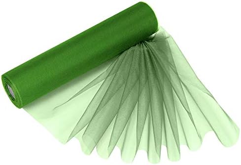 29cm x 25m Baby Blue Roll of Organza Sheer Fabric - Elegant Decorative Cloth for Wedding Chair Bows, Table Runners, Party Favours - Crafting Supplies for Ribbons, Dress Accents and Bags