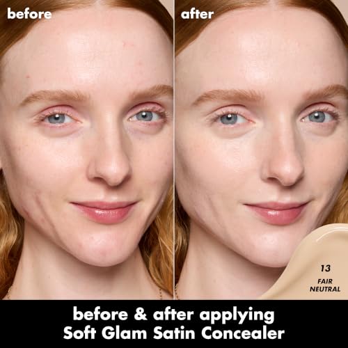 Image of e.l.f. Soft Glam Satin Concealer, Medium Coverage For Blemishes & Under-Eye, Crease-Resistant, Long Lasting, Vegan & Cruelty-Free, 13 Fair Neutral