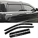 Window Visor Compatible with 2011-2021 Jeep Grand Cherokee WK2 & 2022 Grand Cherokee WK, Slim Style Acrylic Smoke Tinted Sun Rain Shade Guard Wind Vent Air Deflector by IKON MOTORSPORTS, 2012