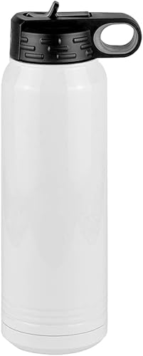 Miniatura 5 de Softball Mom - Botella de agua para mamá, moño desordenado, color blanco de 30 onzas, color camello polar con tapa con pajilla, acero inoxidable,