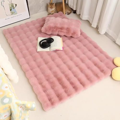 3D �o�u�� �t�F�C�N���r�b�g�t�@�[���O ���\�t�g �ӂ�ӂ� �n�C�p�C�� �}�b�g ���r���O �x�C�E�B���h�E �\�t�@�p �V���M�[�J�[�y�b�g,�s���N,70x160cm(28x63inch)