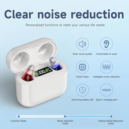 Image of Aika AG-7912 16 Channel CIC Rechargeable Digital Hearing Aid Sound Amplifier Machine for Deaf with Smart LED Display, Technology, Auto Noise Reduction (For Both Ear, with Dry Kit and 1 Year Warranty)