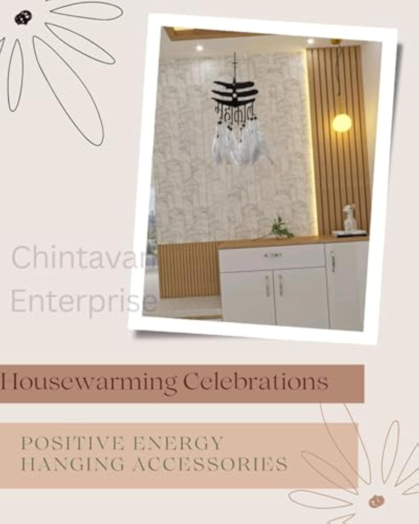 Mahadevji White Feather Dream Catcher Hanging Ornament