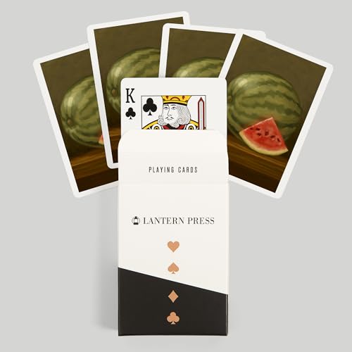 Lantern Press Watermelon, naipes de póker, 52 cartas miniatura 6