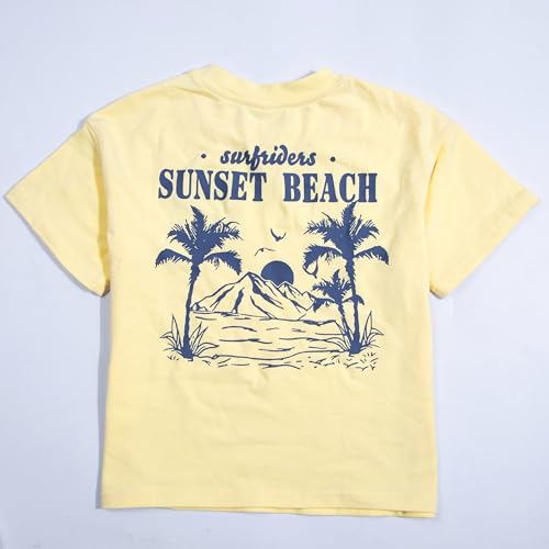Image of Beach Shirts for Toddler Girls Oversized Beach Bum Shirt Summer Vacation Trip T-Shirts Casual Short Sleeve Tops