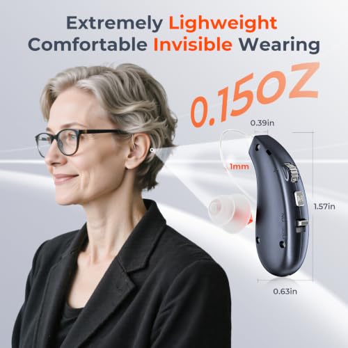 Image of OTC Hearing Aids for Seniors, 16-Channel Digital Chip for Clear Speech, Intelligent Noise Reduction & Anti-Howling, 80Hrs Rechargeable, Invisible Comfortable Fit for People with Hearing Loss