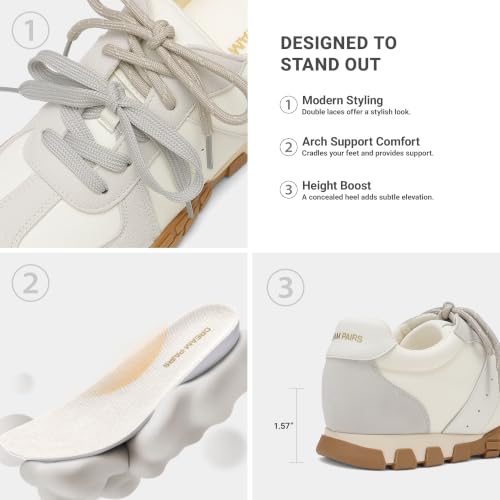 DREAM PAIRS Women's Retro Sneakers Walking Tennis Shoes,Grey/White,8.5 - image 5