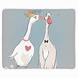 N / A Alfombrilla de ratón para Juegos Vedding Couple of Farm Birds