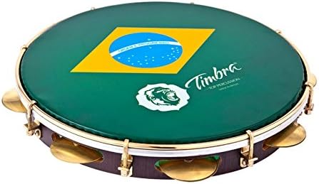 Timbra Top Percussion 8674 Tambourine, 12" Professional Wood Pandeiro