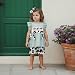 Filgriox Toddler Western Baby Girl Summer Clothes Cattle Smocked Shirt Cow Print Ruffle Bloomer Shorts Cute Cowgirl Outfit (Green, 12-18 Months)