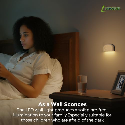 Image of L LOHAS LED Motion Sensor Night Light, Stair Lights Indoor, 3 Pack